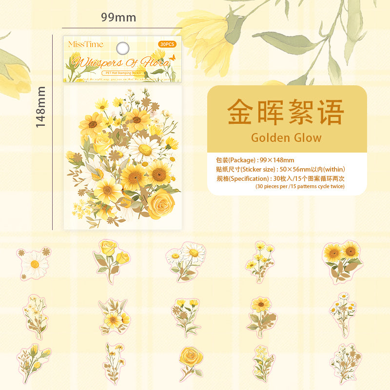 #02088 Miss Time Flower Series Sticker