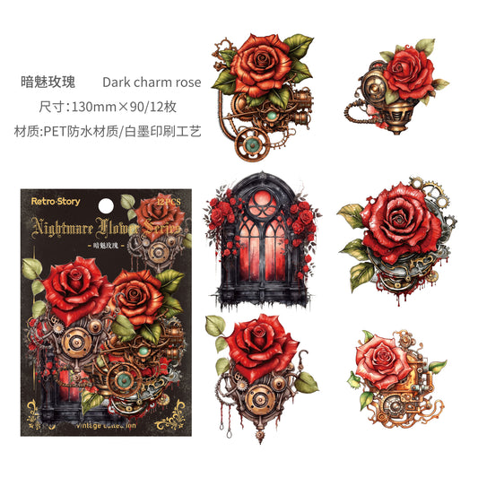 #02233 Gothic Flower Series Sticker