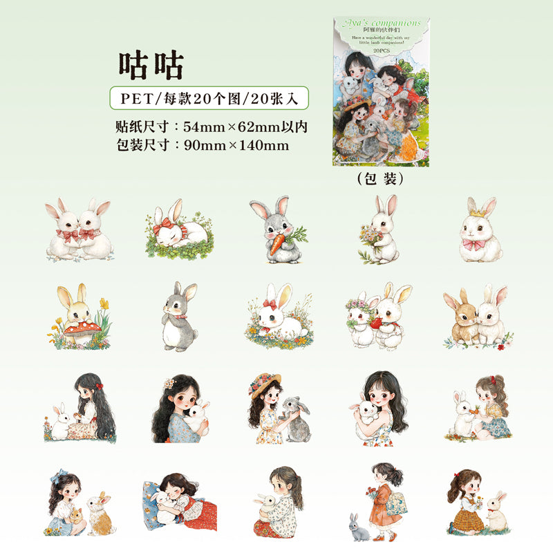 #02672 Grils PET Friends Series Sticker