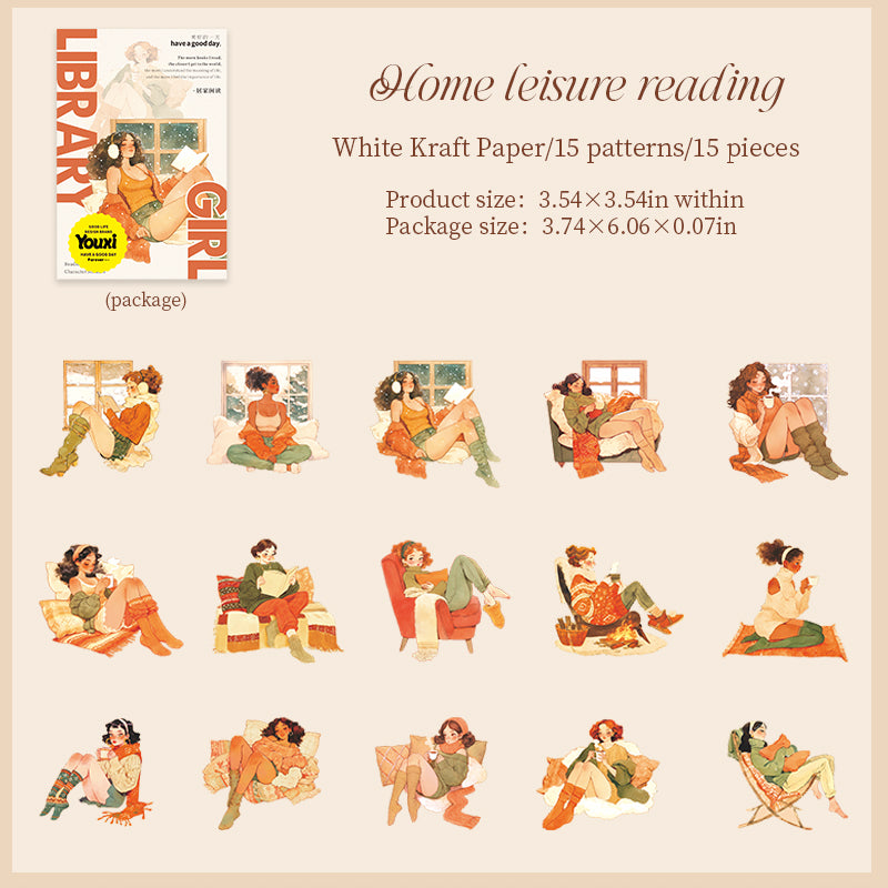 #02125 Library Girl Series Sticker
