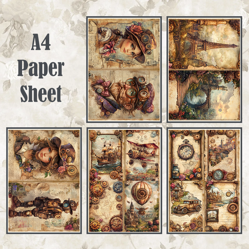 #4A93 POI Print A4 Cardstock Paper Set 5 Pcs