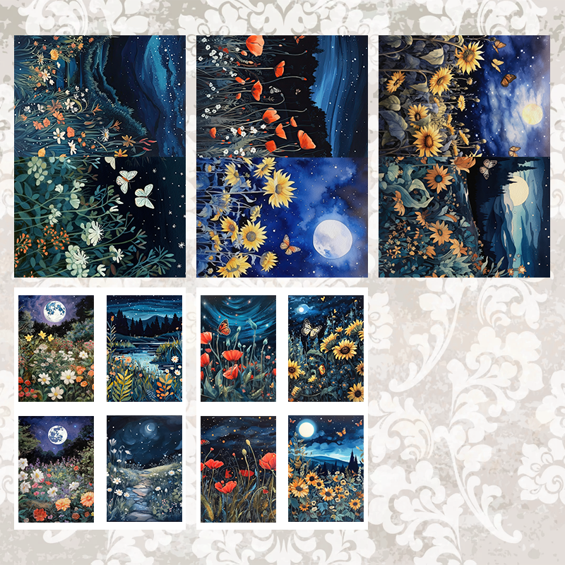 #5A93 POI Print A5 Cardstock Paper Set 10 Pcs