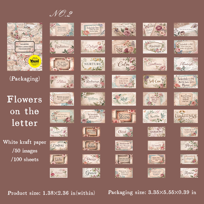 #02874 Word Pieces Series Sticker