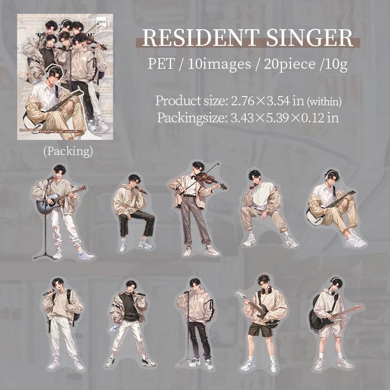 #02605 Teenager Boy Series Sticker