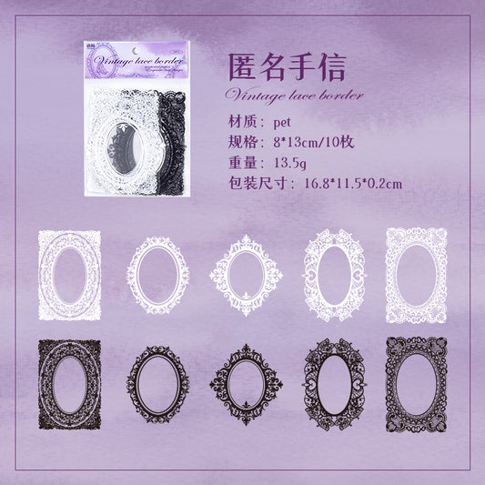 #02595 Lace Frame Series Sticker