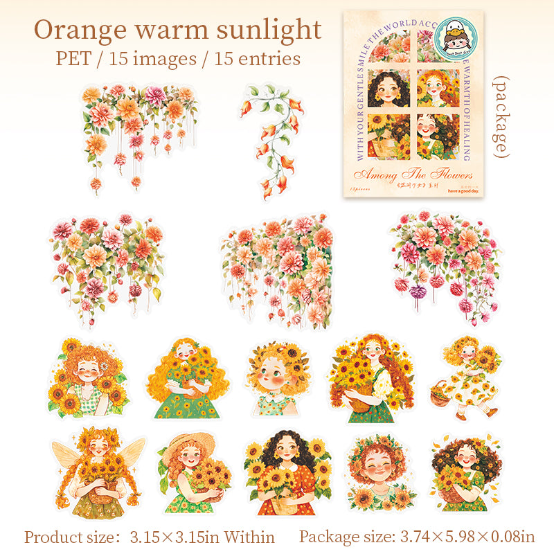 #02563 Girls in Flower Series Sticker