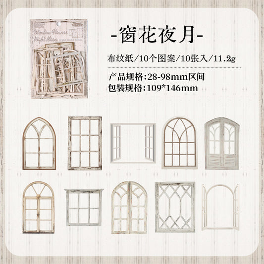 #02184 Vintage Gate/Window Series Sticker