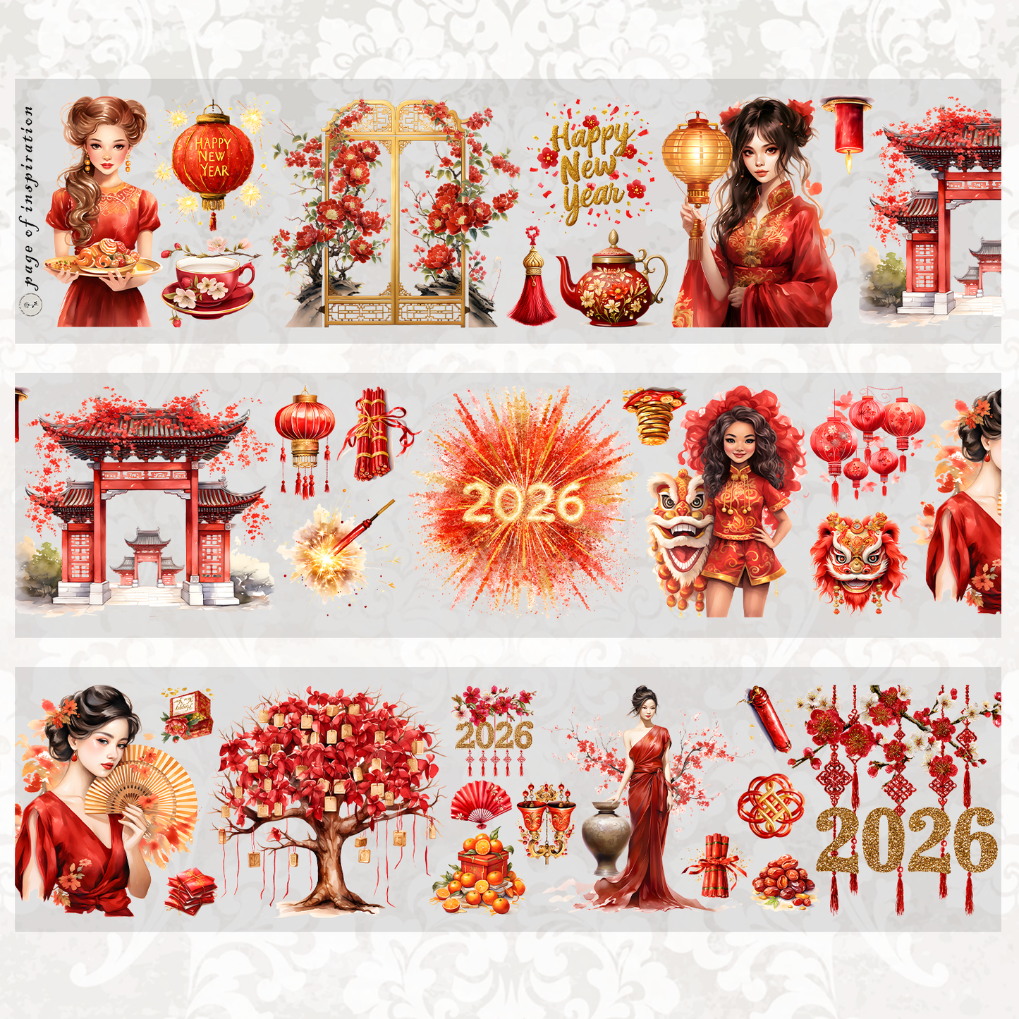 #M52 Customized PET Tape Chinese New year