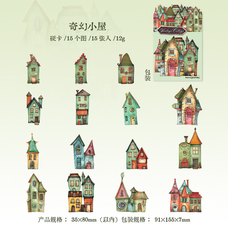 #20595 Vintage Cottage/Strange House Series Sticker