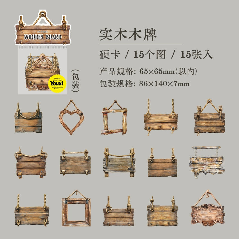 #02968 Wooden Tag Series Sticker