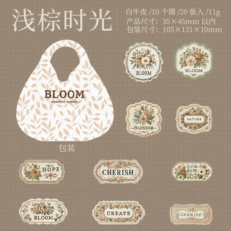 #02994 Flower Embroider Note Series Sticker