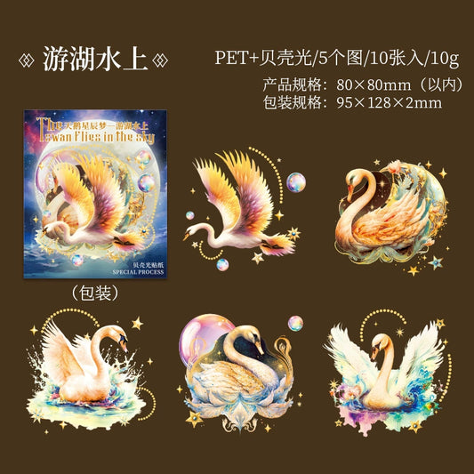 B5#20683 PET Sticker Swan