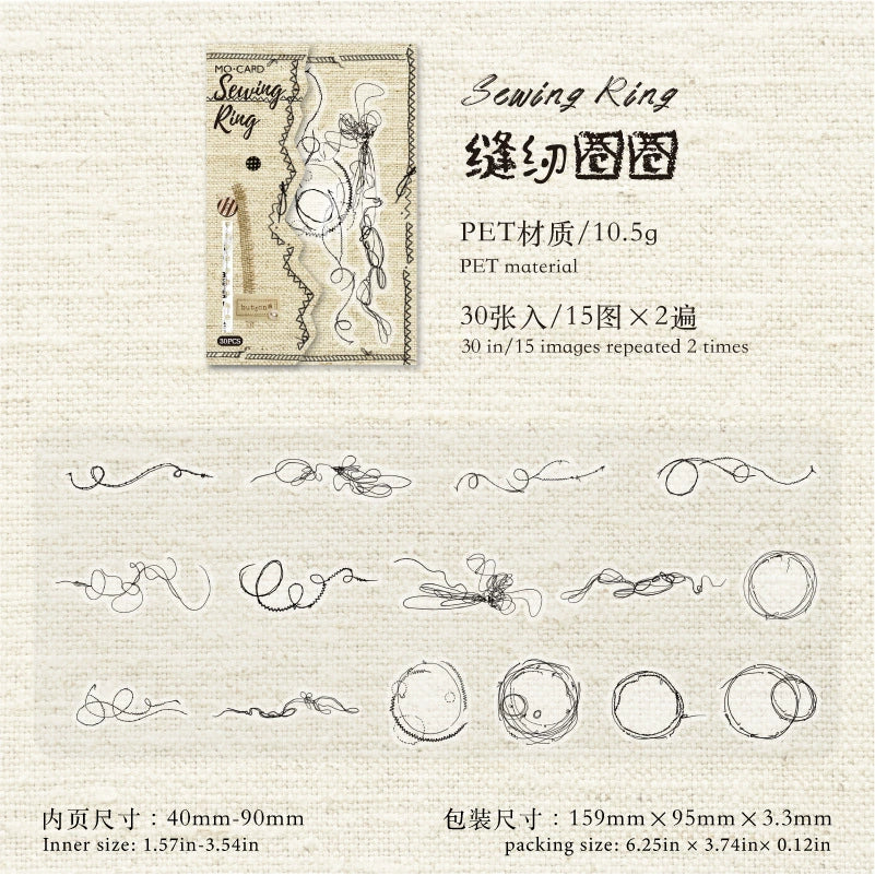 #02953 Sewing Mark Series Sticker