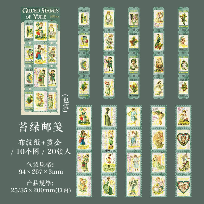 #20418 Gilded Stamps Series Sticker
