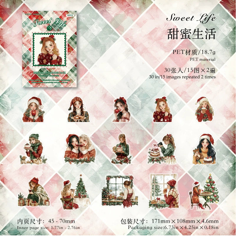 #02901 Christmas Couple y Series Sticker