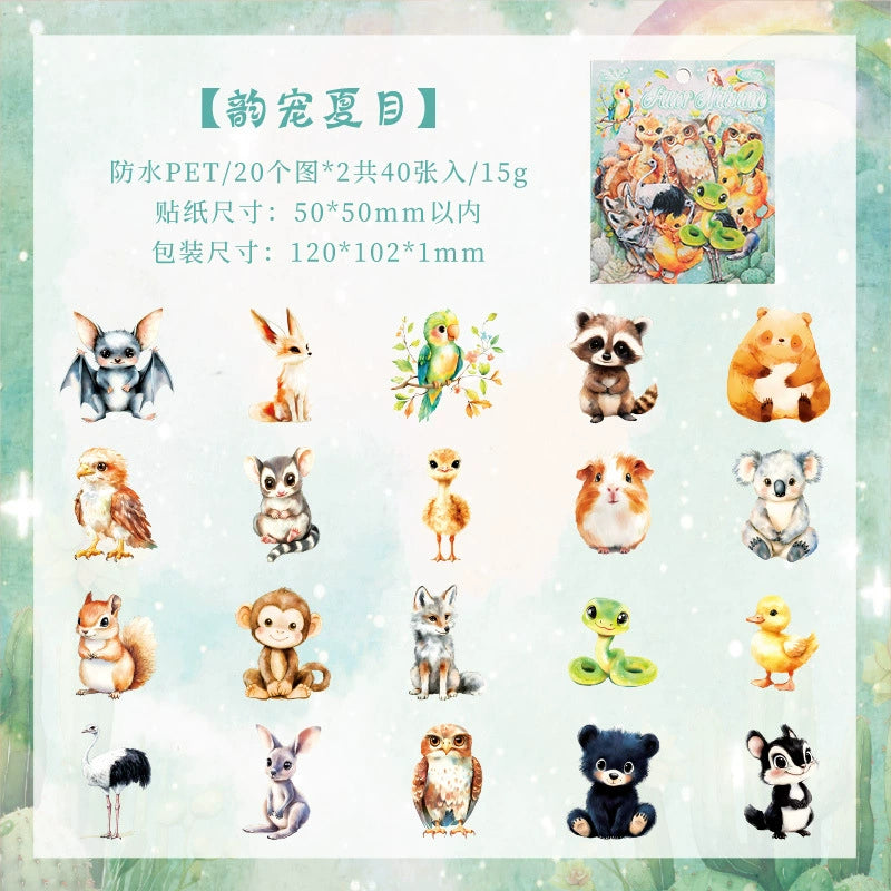 #20123 Adorable Animal Party Series Sticker
