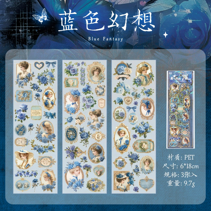 #20500 Vintage Flower Beauty Series Sticker