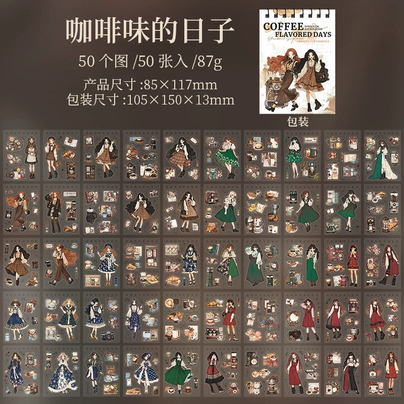 #02947 Coffee flavored Day Series Sticker Book