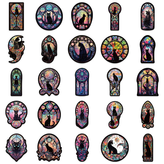 #02286 Gothic Cat Series Sticker