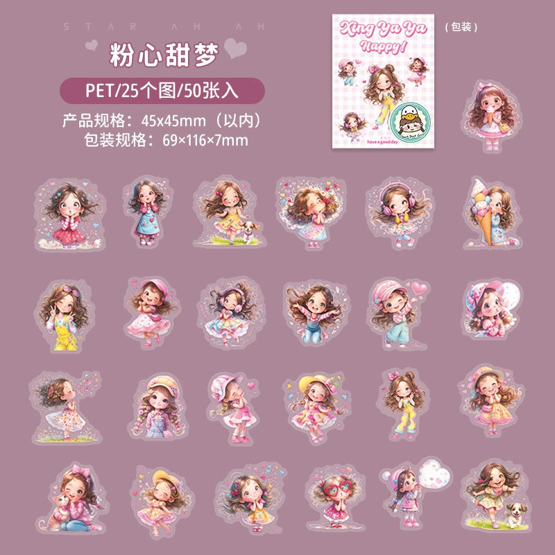 #02943 Cute Girl Series Sticker