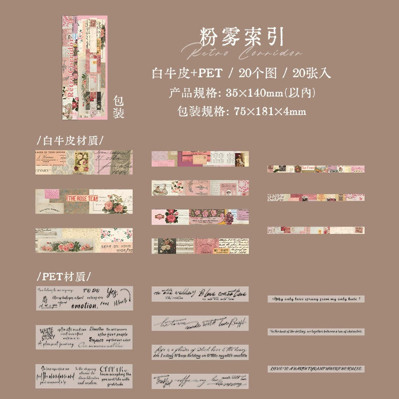 #02967 Vintage Word Strip Series Sticker