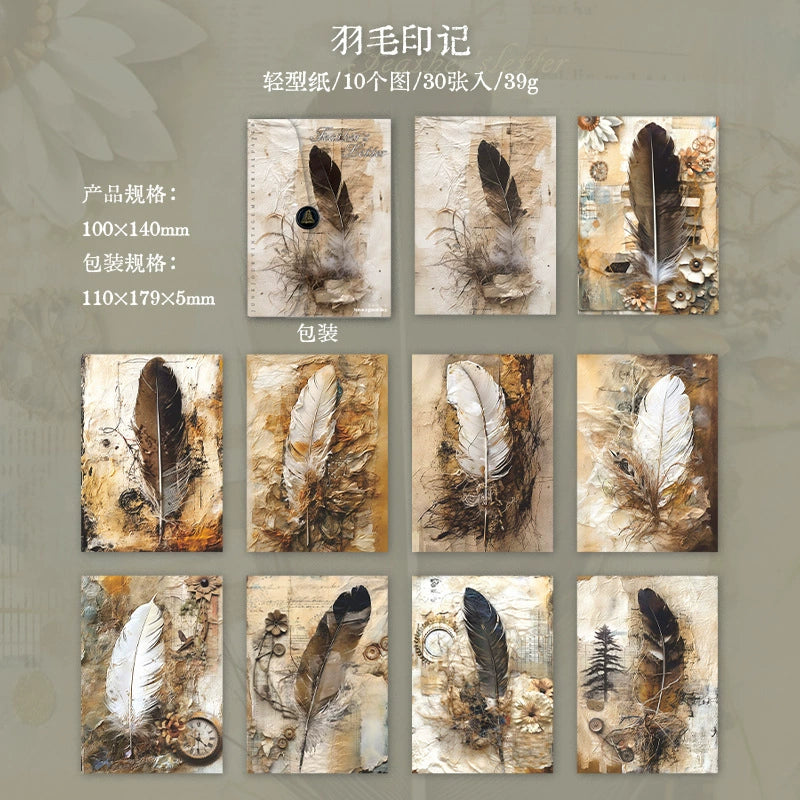 #20456 Feather Letter Series Paper