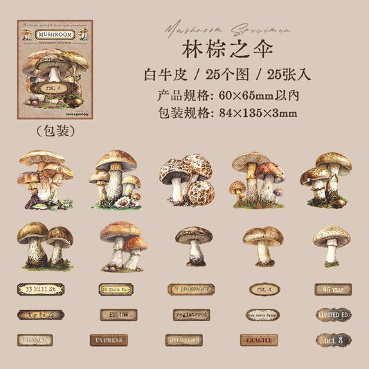 D5#20223 Mushroom Collection Series Sticker