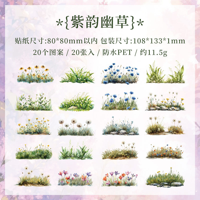 K1#20213 Green Grass Series Sticker