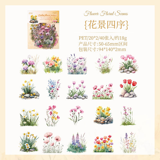 #02977 Flower Series Sticker