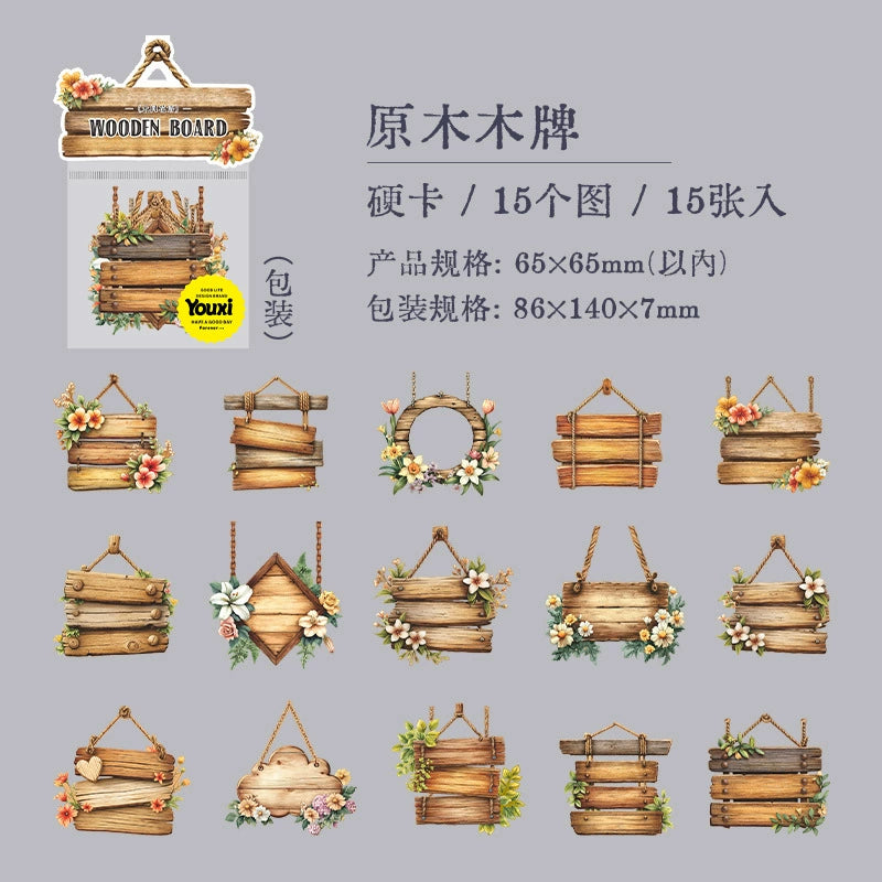 #02968 Wooden Tag Series Sticker