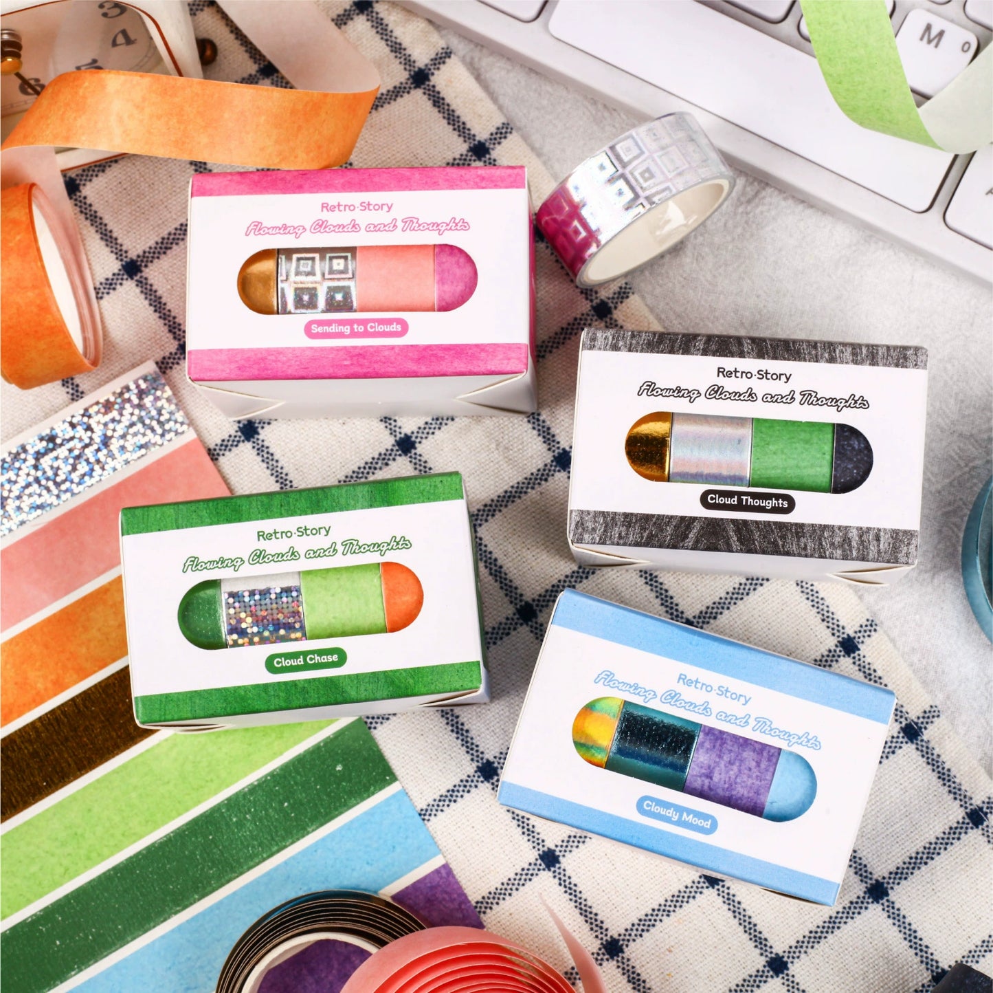 #03211 Tiny Color Series Tape Box 4 Rolls