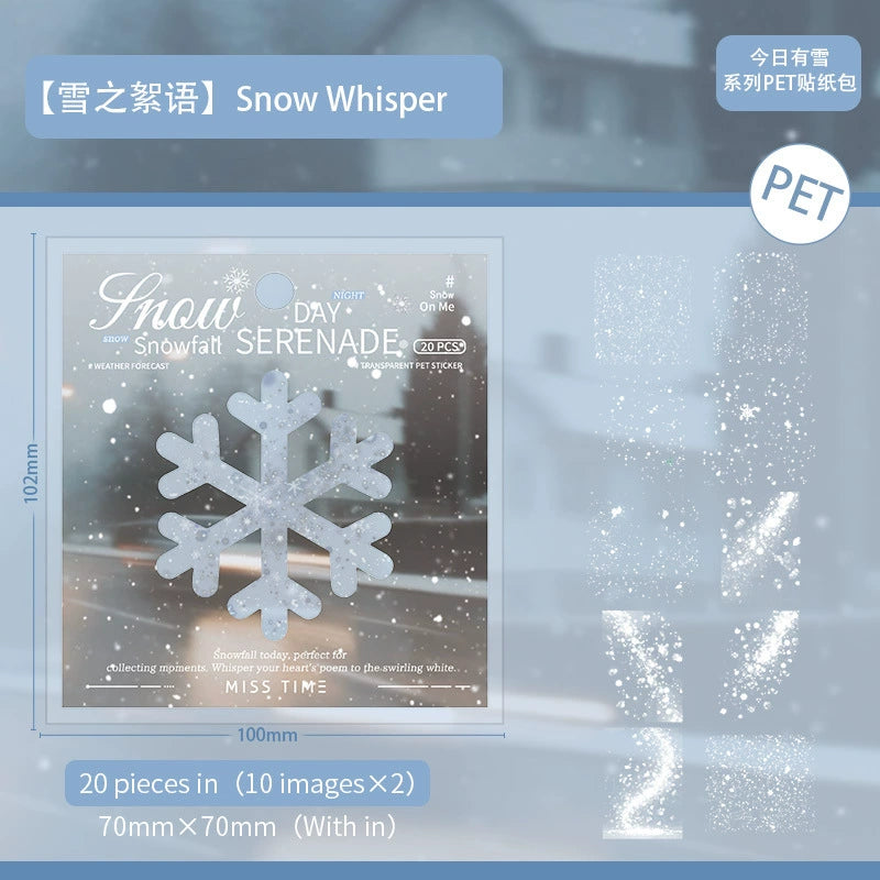 J5#20388 Snowfall Series Sticker