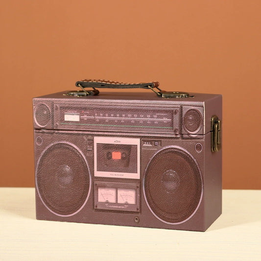 #01039 Retro Wooden Box Radio