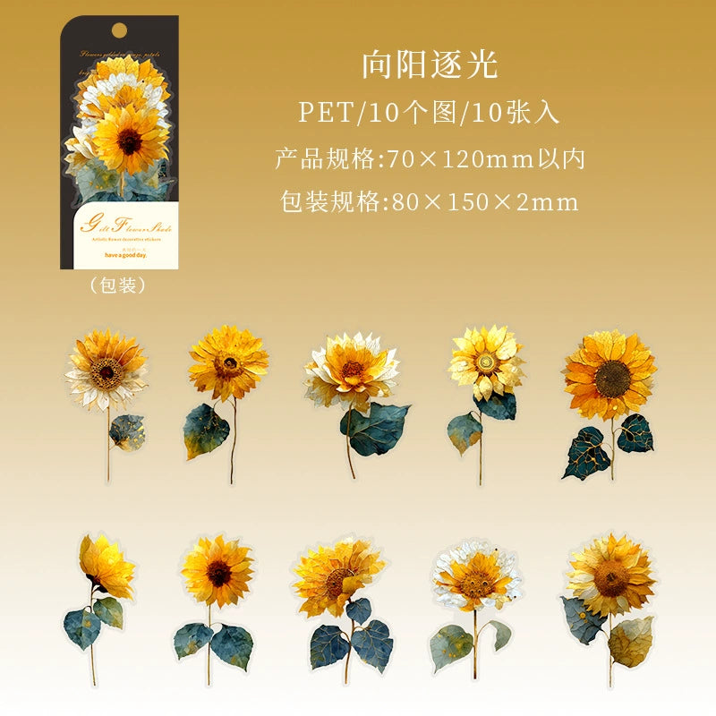 #20045 Golden Flower Series Sticker