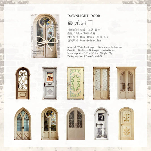 D3#20528 Wooden Door Series Sticker