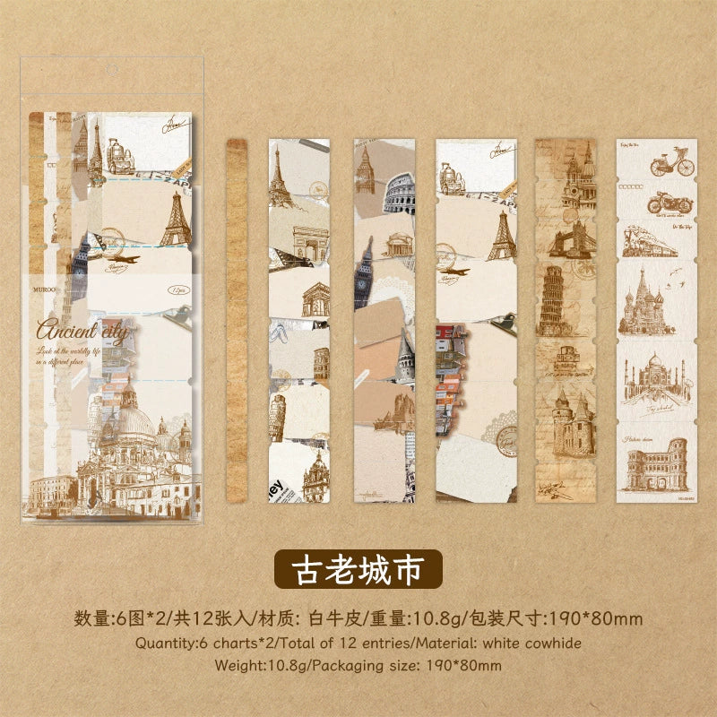 #02891 Vintage Memo Strip Series Sticker