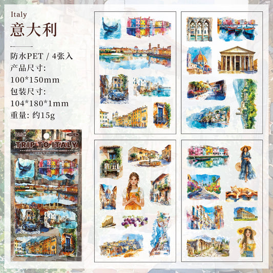 A3#20349 Worldwide Trip Series Sticker