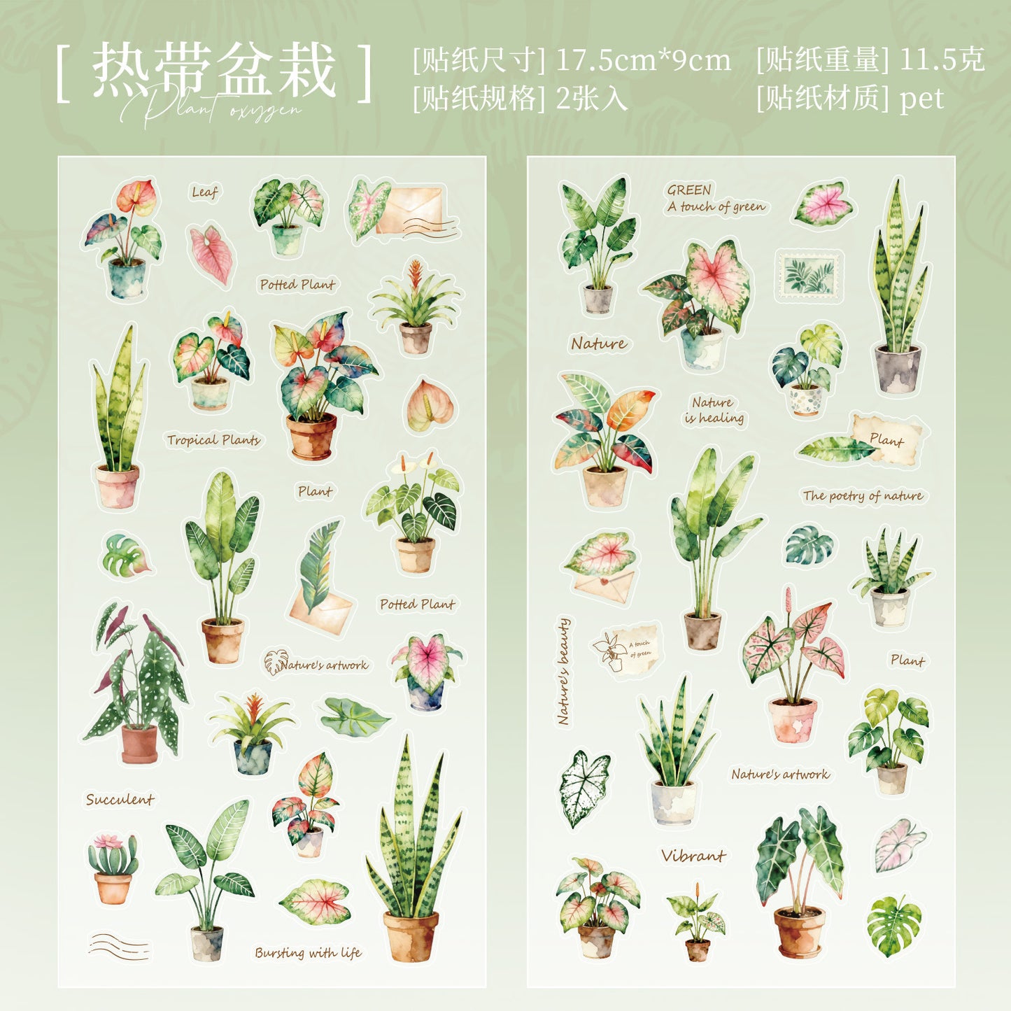 #20474 Greenery and Flower Series Sticker