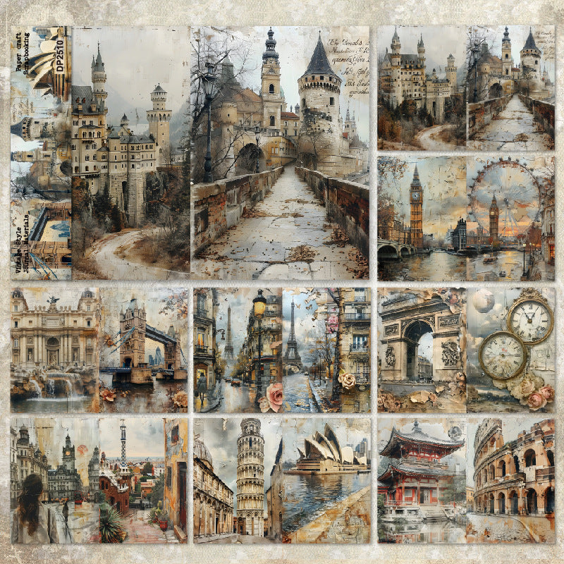 #02047 Vintage Jounery Material Paper
