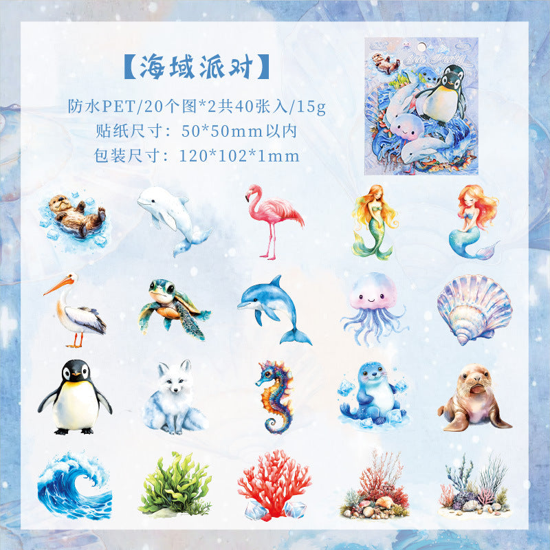 #20123 Adorable Animal Party Series Sticker