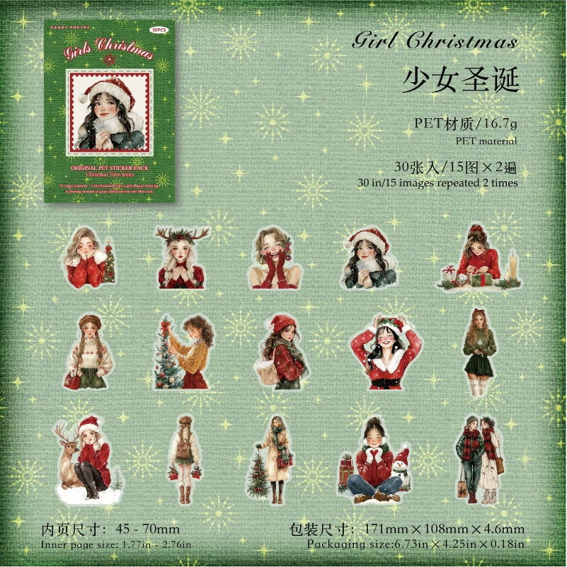 #02901 Christmas Couple y Series Sticker