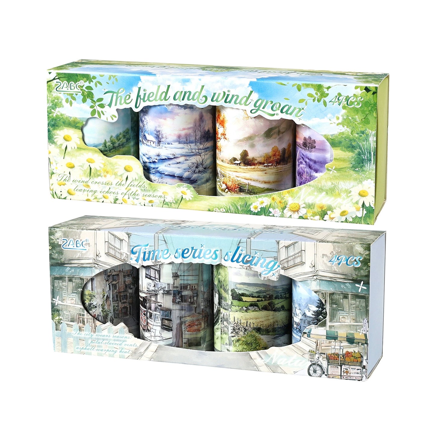 #03208 Four Seasons Scenery Series Tape Set 4 Rolls
