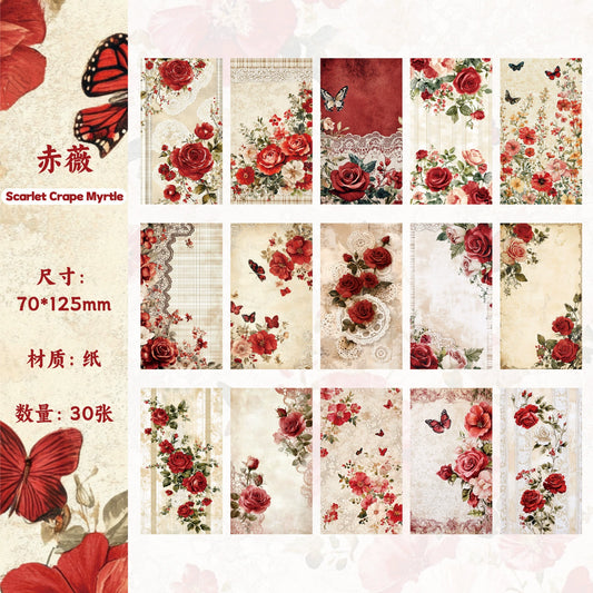 #02976 Flower Background Series Paper Book