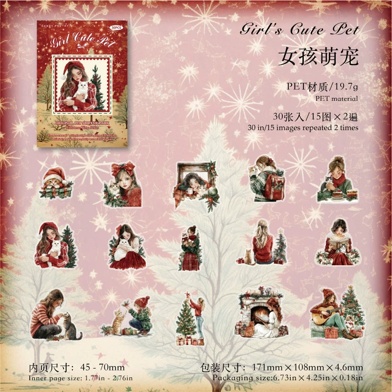 #02901 Christmas Couple y Series Sticker