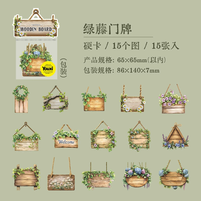 #02968 Wooden Tag Series Sticker