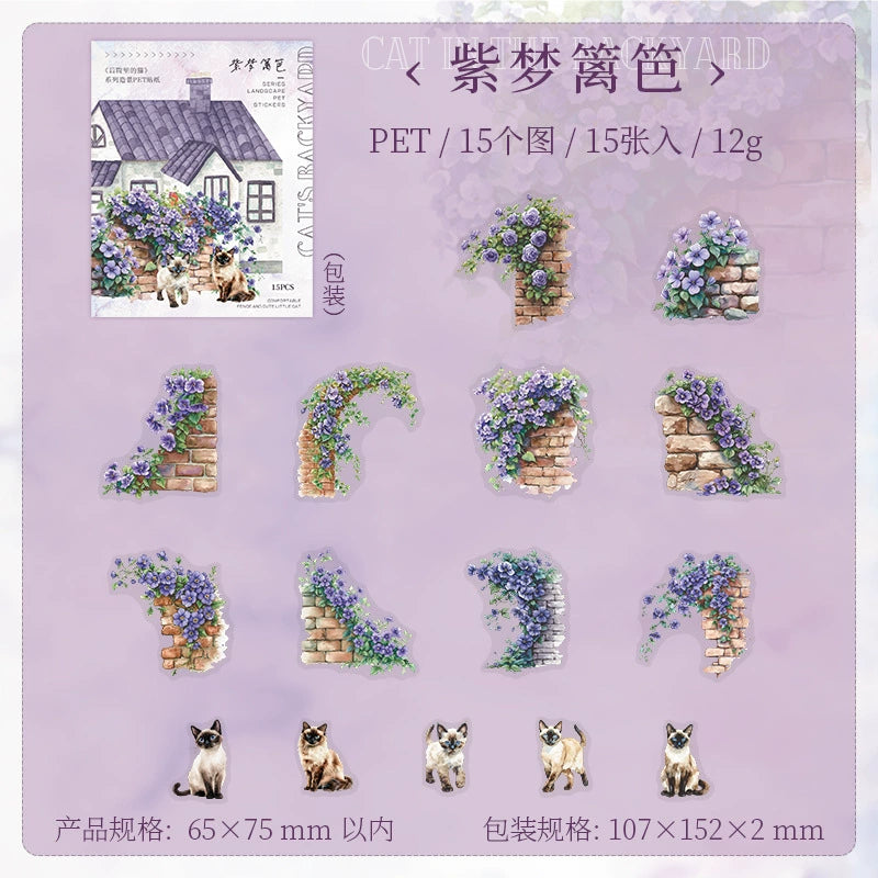 #20029 Fence and Cat Series Sticker
