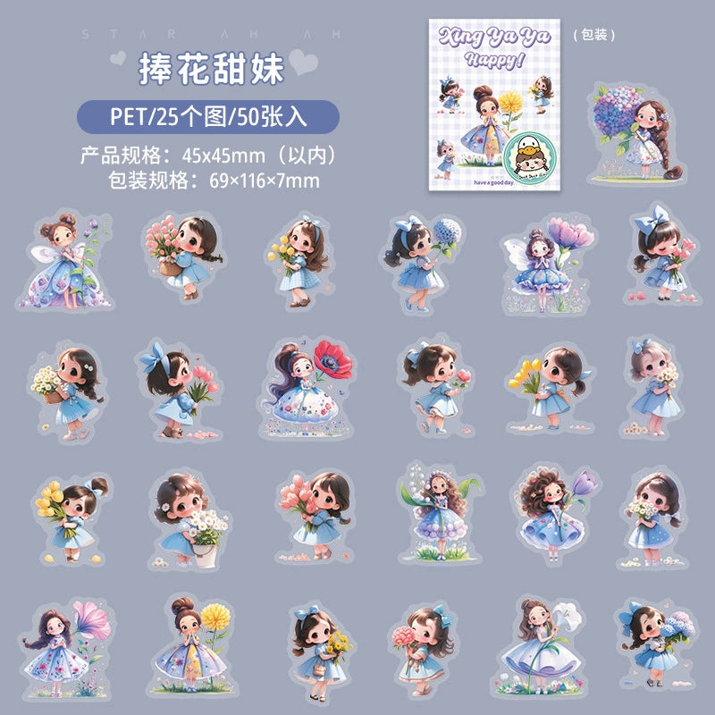 #02943 Cute Girl Series Sticker