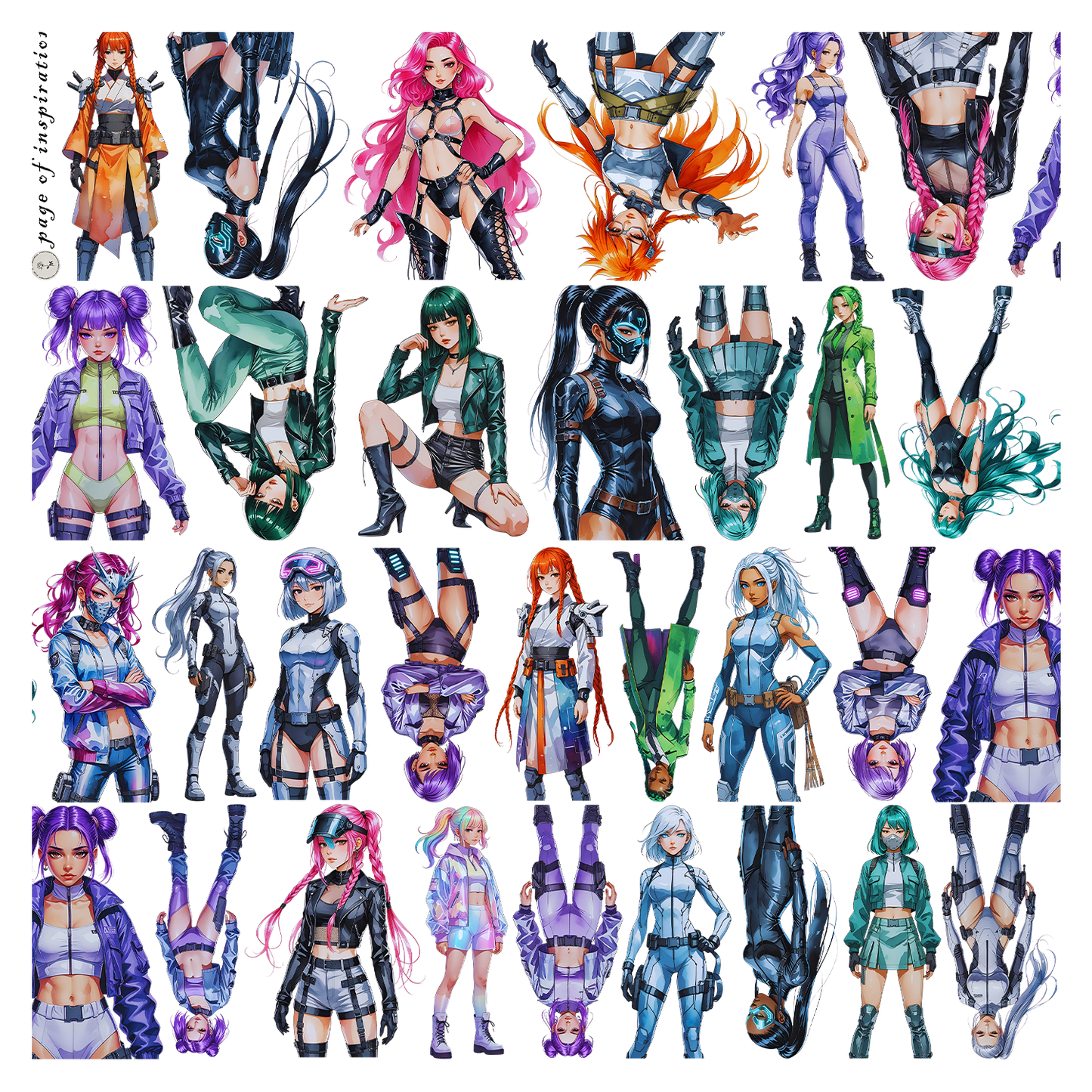 #S58 Customized PET Tape Cyberpunk Girl