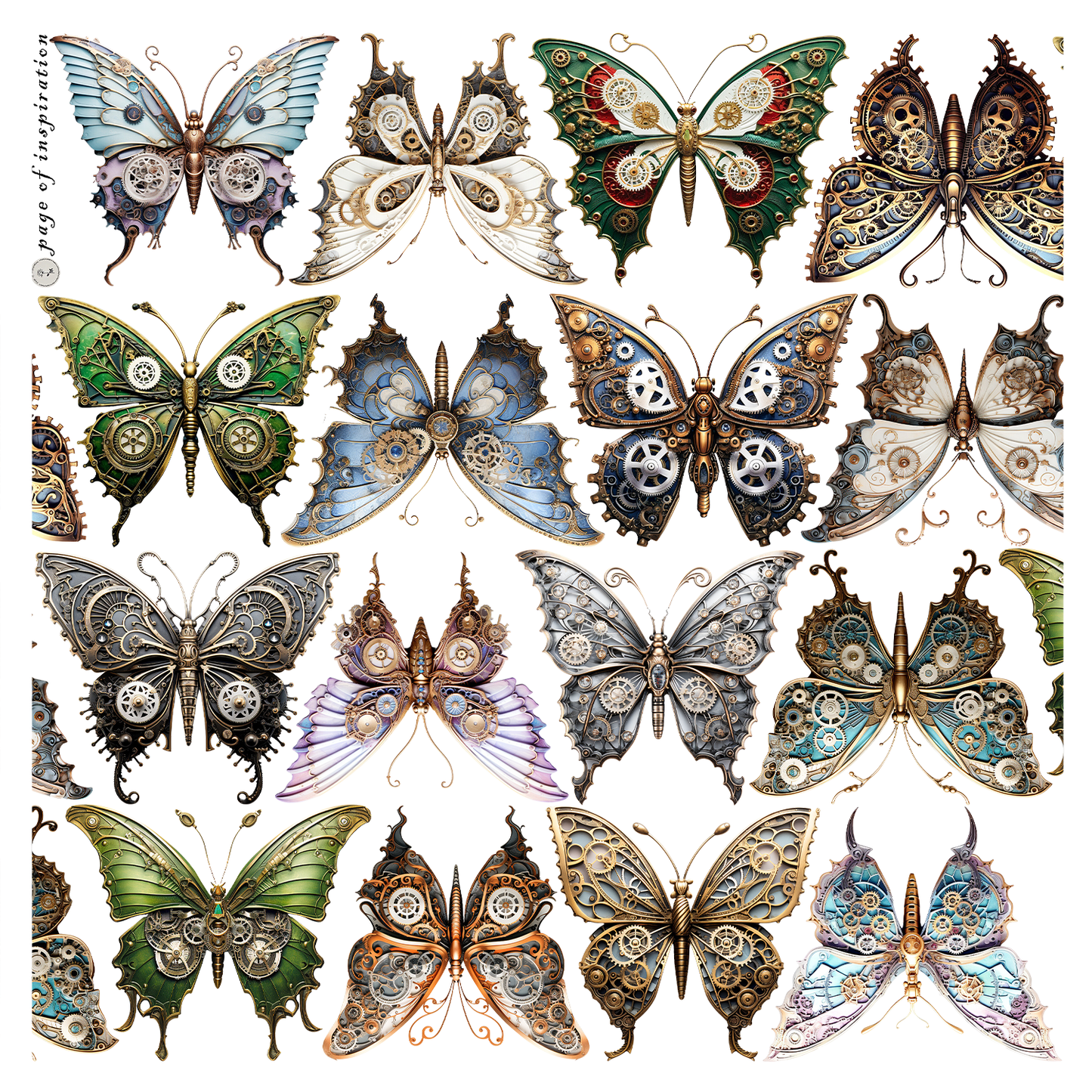 #S64 Customized PET Tape Steampunk Butterfly