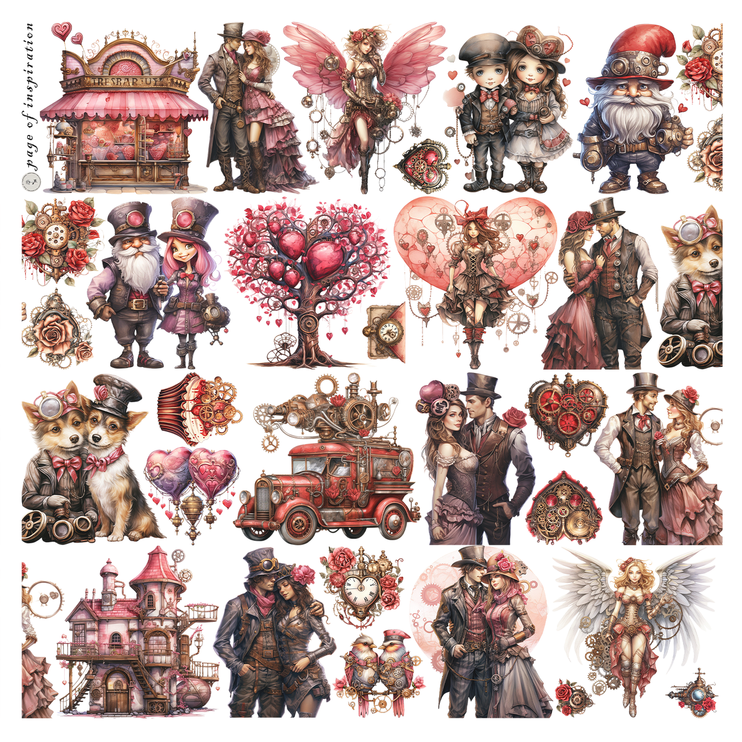 #S76 Customized PET Tape Steampunk Valentine